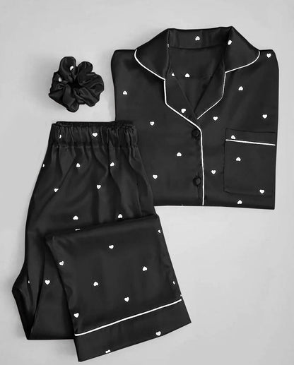 black printed silk suit in premium fabric for girls and woman (M H 881) MH FASHION