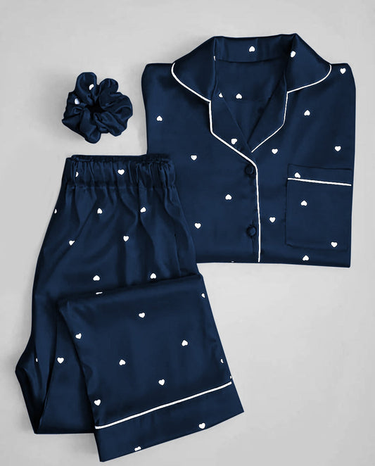 blue printed silk suit in premium fabric for girls and woman (M H 881) MH FASHION