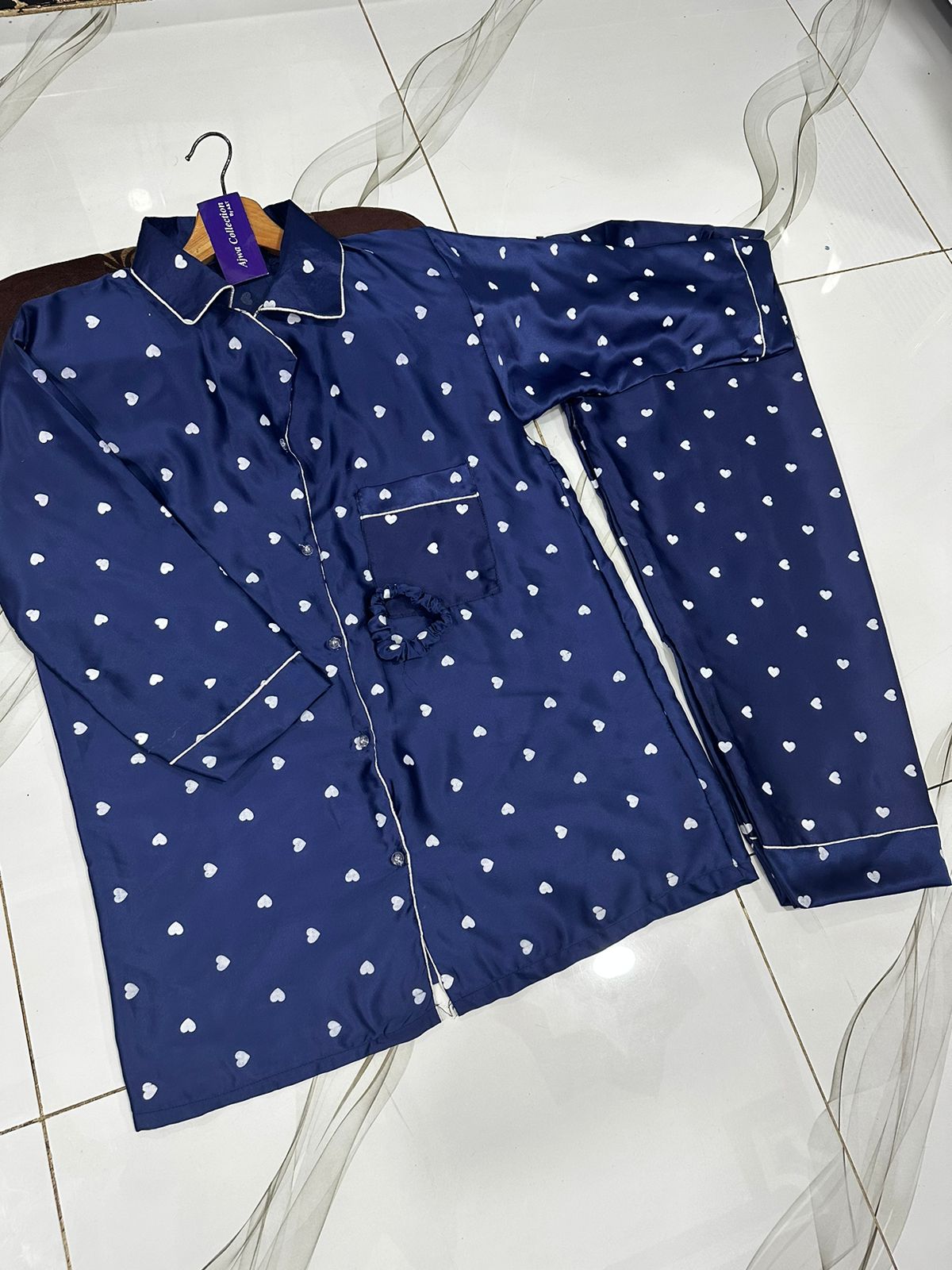 blue printed silk suit in premium fabric for girls and woman (M H 881) MH FASHION