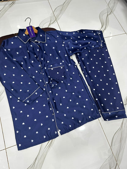 blue printed silk suit in premium fabric for girls and woman (M H 881) MH FASHION