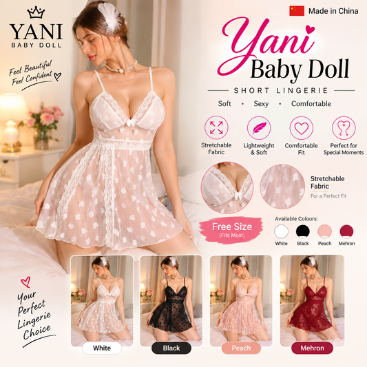 Yani Baby Doll Short Lingerie – Stretchable Fabric | Free Size--My Store-My Store