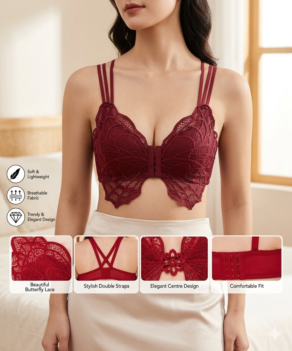 🦋 Premium Butterfly Lace Bra – Beauty, Comfort & Confidence SaholatMall.pk – Women’s Fashion & Lingerie Online in Pakistan