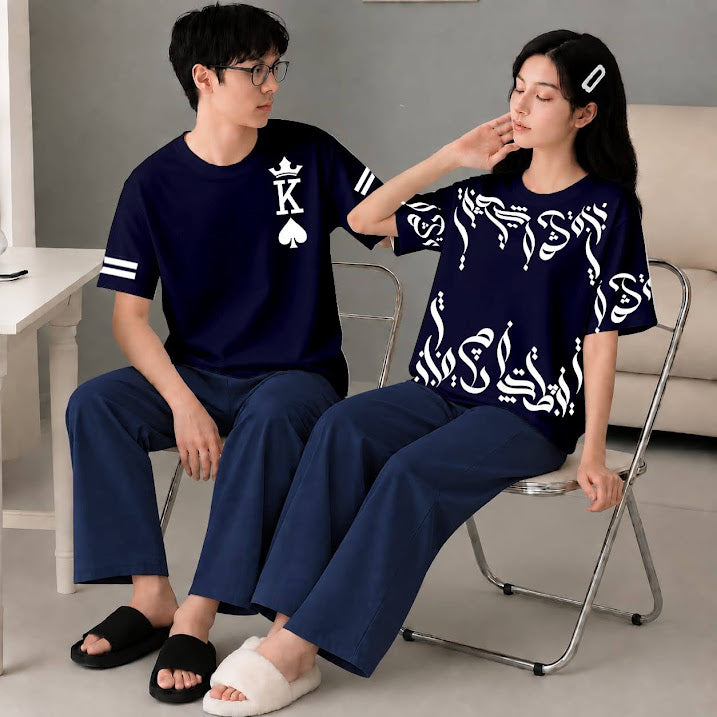 Couple Jersey Customized Night Suit--My Store-My Store