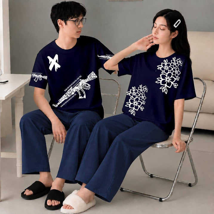 Couple Jersey Customized Night Suit--My Store-My Store