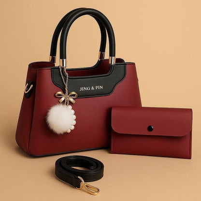 TBM JING & PIN Premium 3-Piece Handbag & Wallet Set--My Store-My Store