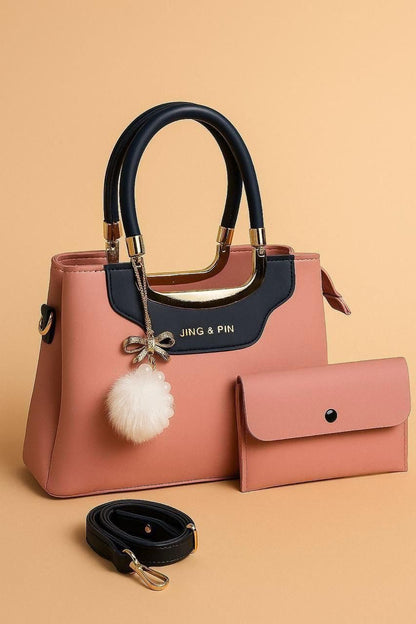 TBM JING & PIN Premium 3-Piece Handbag & Wallet Set--My Store-My Store