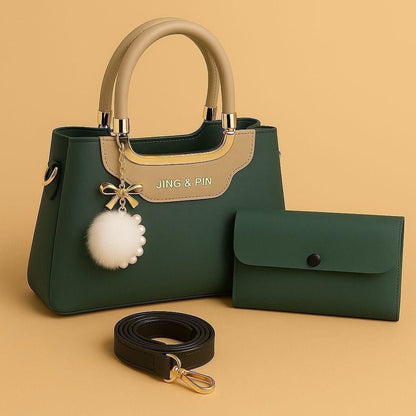 TBM JING & PIN Premium 3-Piece Handbag & Wallet Set--My Store-My Store