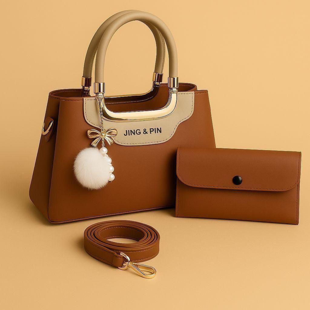 TBM JING & PIN Premium 3-Piece Handbag & Wallet Set--My Store-My Store