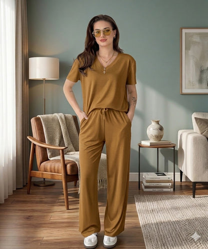 v neck half sleeves  style night suit in soft cotton fabric MH FASHION