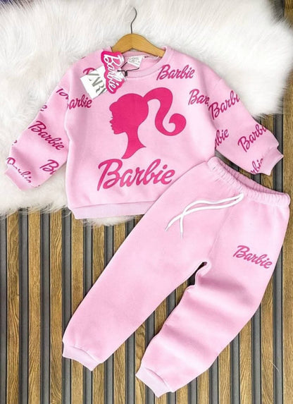 pink barbie  design printed  kids suit for winter SaholatMall.pk – Women’s Fashion & Lingerie Online in Pakistan