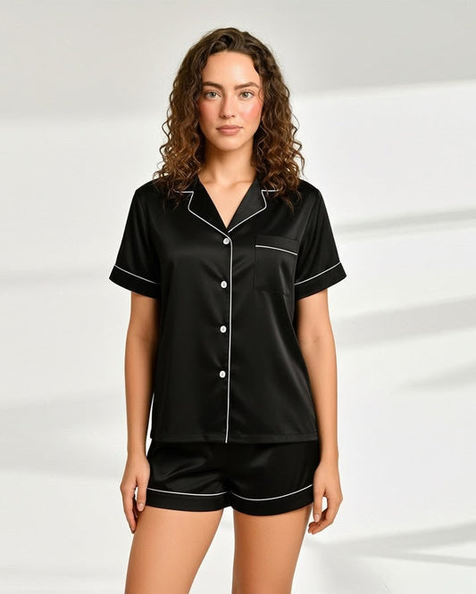 Pixy Malai jersey Pajama Set for Women – 2 Piece Short Sleeve Night Suit | Multiple Colors Pixy Undergarments